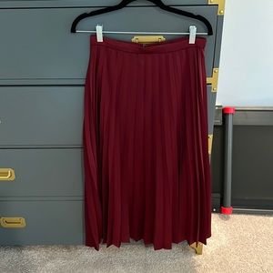 Jcrew pleated midi skirt